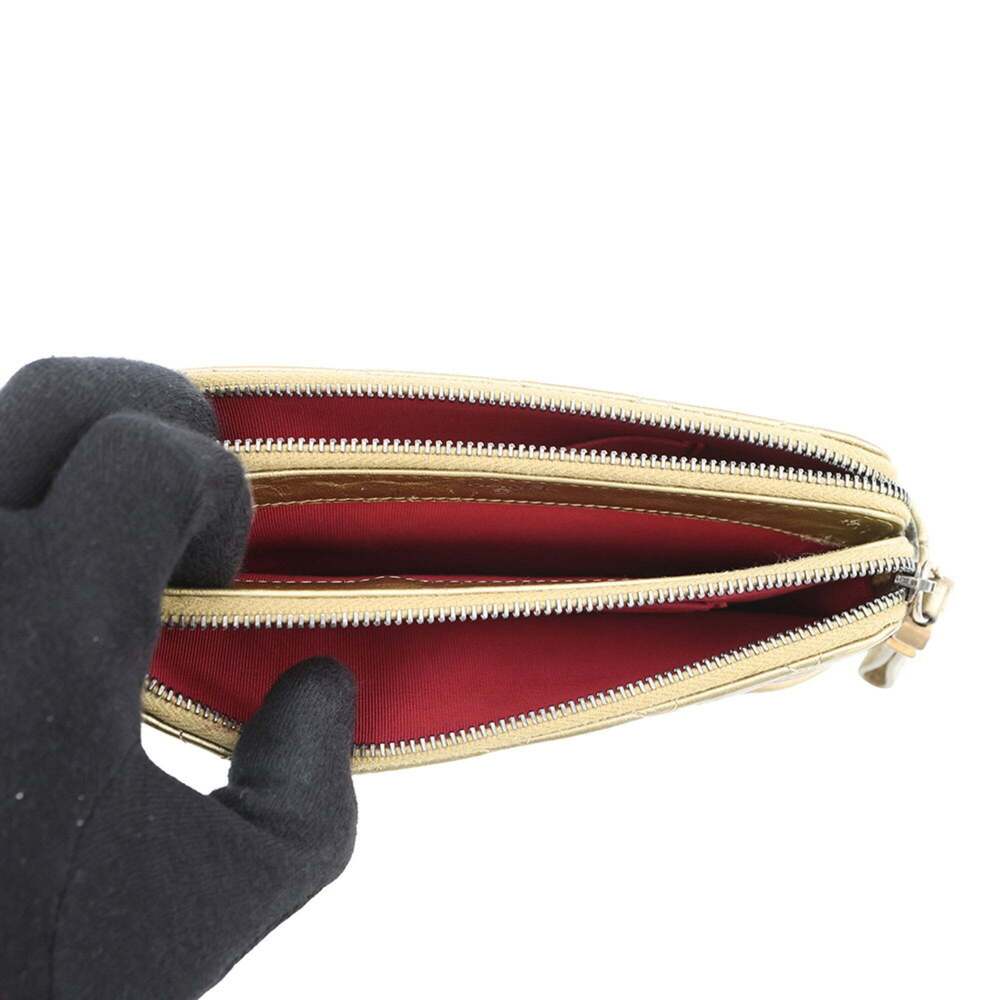 CHANEL Gold Lambskin Leather Logo Shoulder Bag - Picture 7 of 16